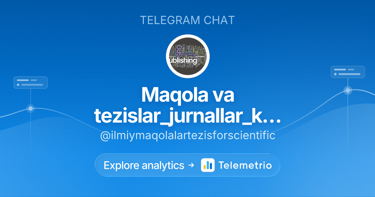 Maqola va tezislar_jurnallar_konferensiyalar - Statistics & analytics ...